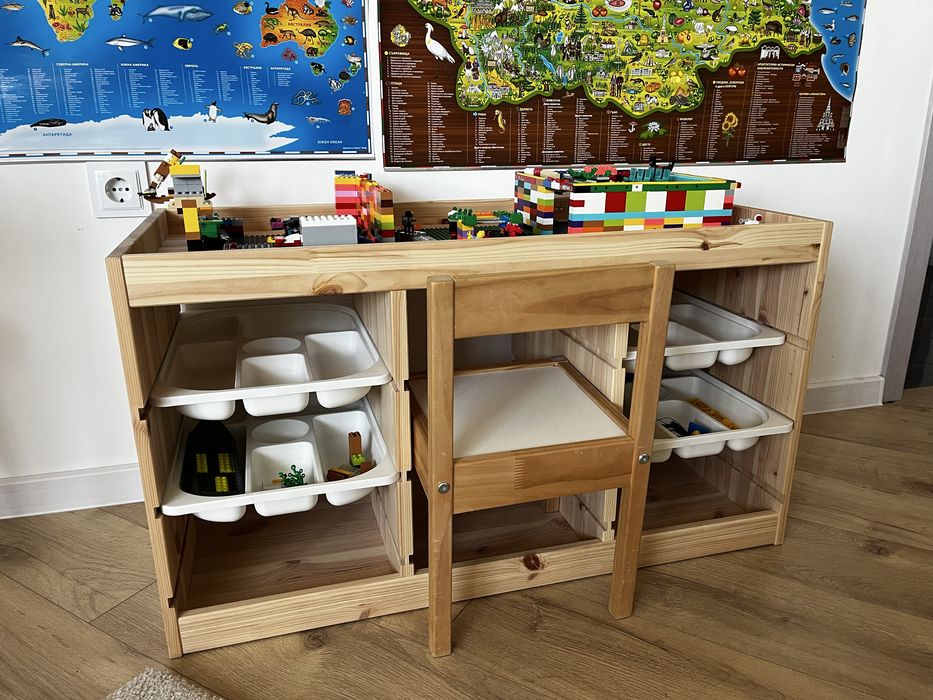 IKEA TROFAST за LEGO, с 4 кутии за съхранение