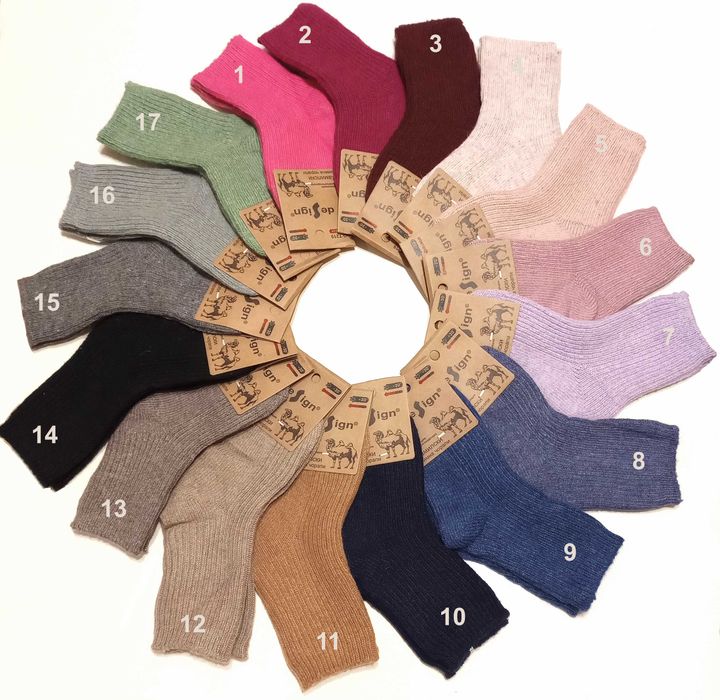 Детски топли и меки вълнени чорапи от камилска вълна