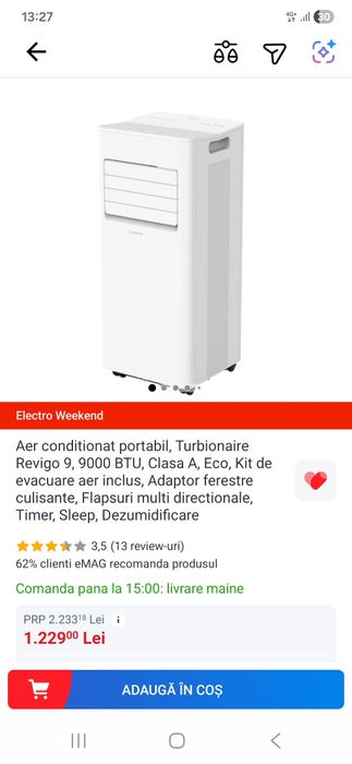Aer condiționat portabil 9000 Btu