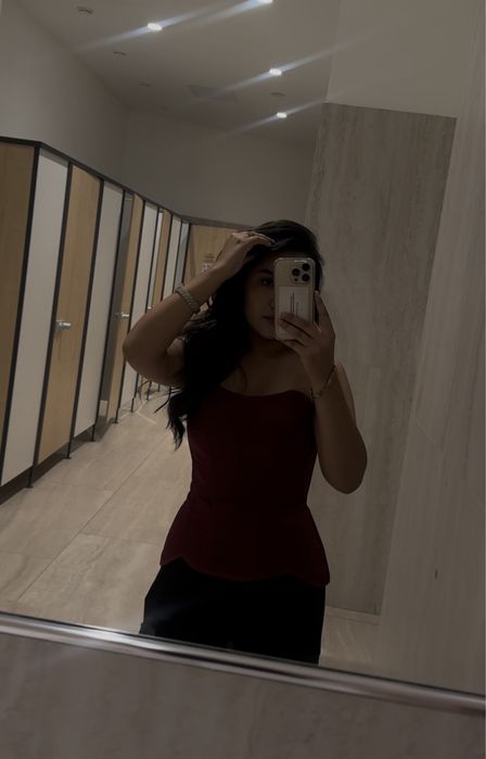 Корсет бордовый,