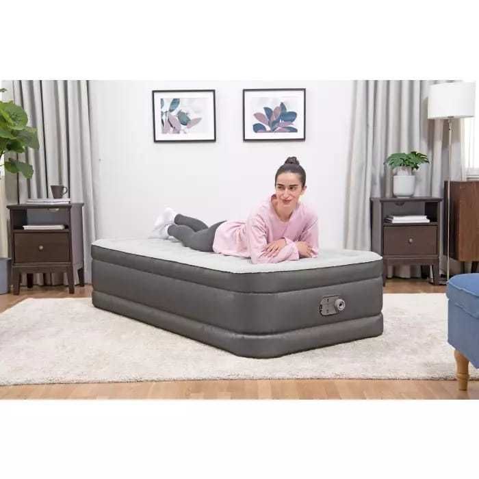 Bestway 69048 BW Надувная кровать 97х191х46см, встр.насос 220В,