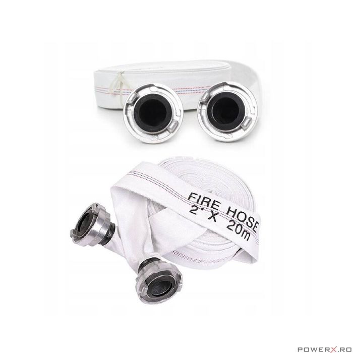 Furtun apa irigatii tip pompieri 2"20 metri, cu cuple, 12 bari, Kraft