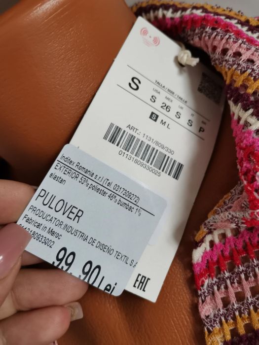 Tricou Zara nou cu eticheta mărime S