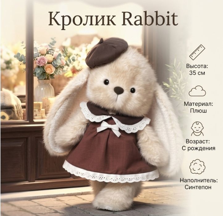 Мягкая игрушка кролик