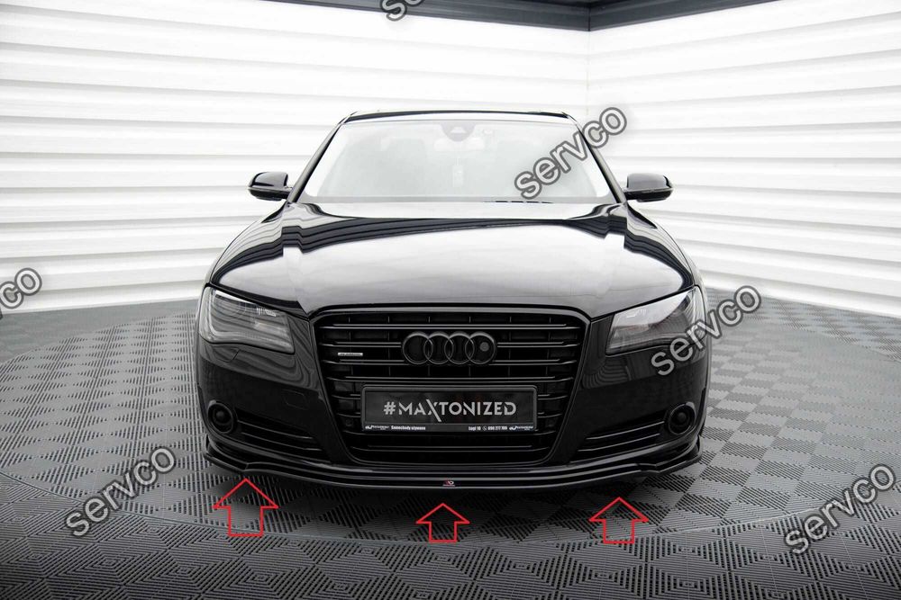 Pachet Set Splitter Exterior Lip Prelungiri Body kit tuning Audi A8 D4 2009-2013 v6 - Maxton Design