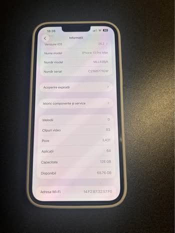 Vand - Schimb - iPhone 13  Pro Max , 5G , Apline Green ,128 Gb