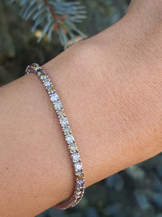 Bratara Tennis Aur 14 kt cu Diamante Naturale 5.62 ct