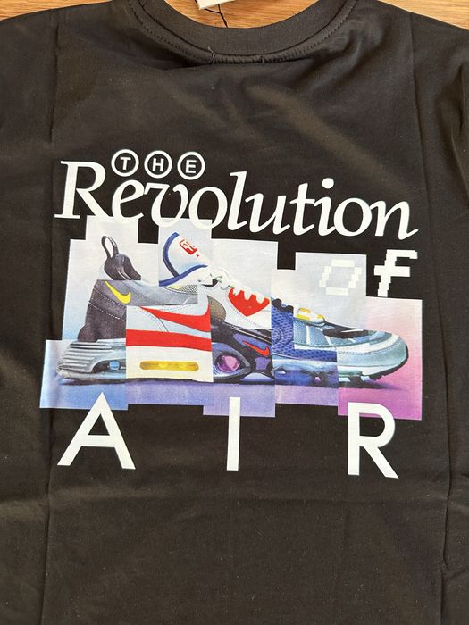 Мъжка,памучна,черна тениска Nike Air с голяма щампа на гърба