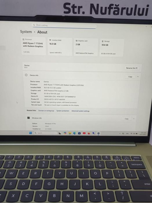 Laptop Lenovo IdeaPad Slim 5 15ARP10 cu procesor AMD Ryzen -N-