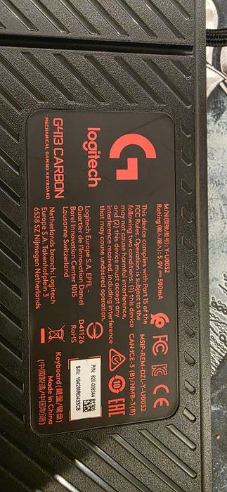 Клавиатура Logitech G413 carbon