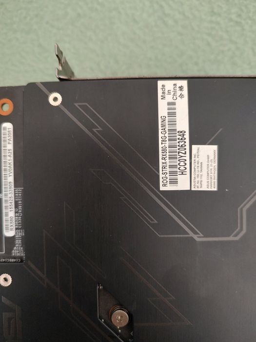 Vând placa video Asus Rog Strix RX 580 8gb  Rgb