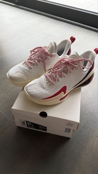 Adidasi baschet  Curry 12 USA white si blue navy