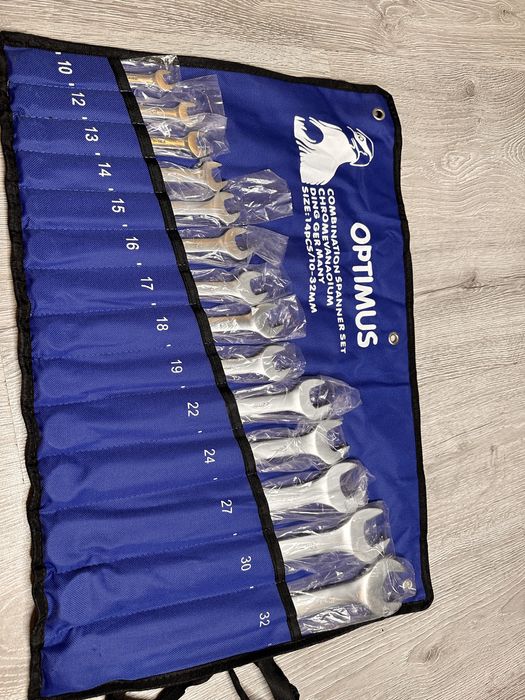 Set Chei Profesionale Combinate 14 PIESE 10-32 MM cu Suport Husa