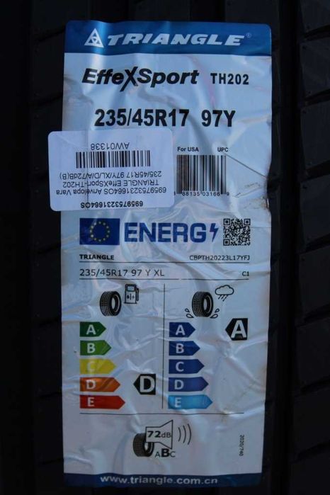 Anvelope vara noi 235/45R17, 97Y, XL, Triangle