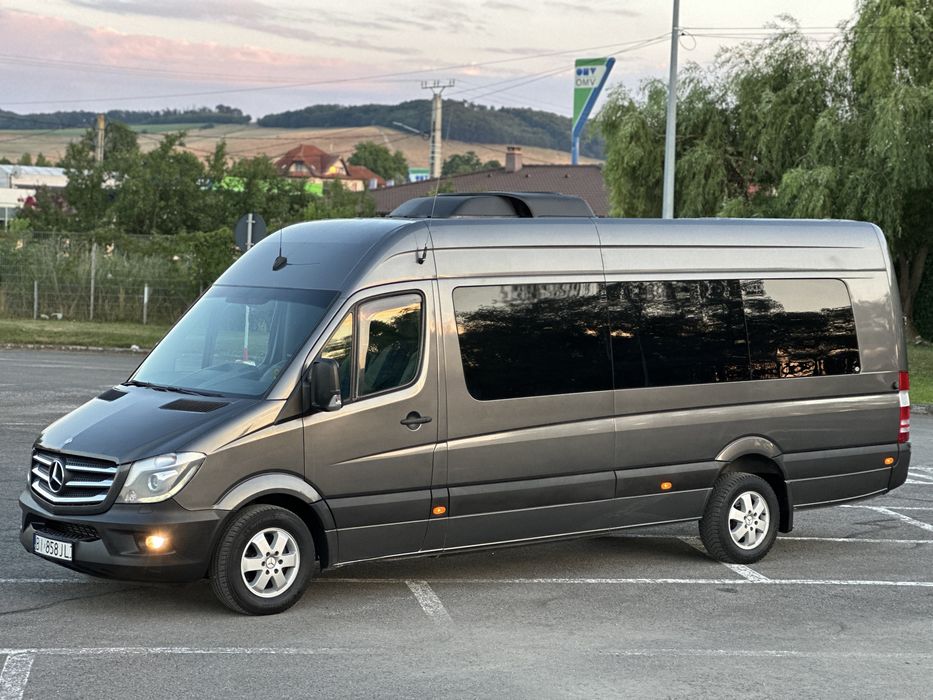 Mercedes-Benz Sprinter 319 Bluetec, Motor 3.0 190CP / 9 Lcuri M1 Extra long Dublu Clima, Full Led, Jante, Rezervor 260, 319,318,519,316,313,516,518