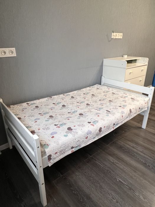 Кровать детская 160/80 белая сосна