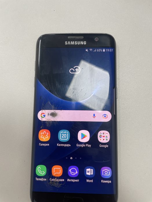 S7 edge рабочий побитый
