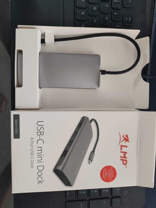 Adaptor, LMP, USB-C mini Dock, HDMI, USB 3.0, Ethernet, SD/MicroSD, USB-C, Space Gray