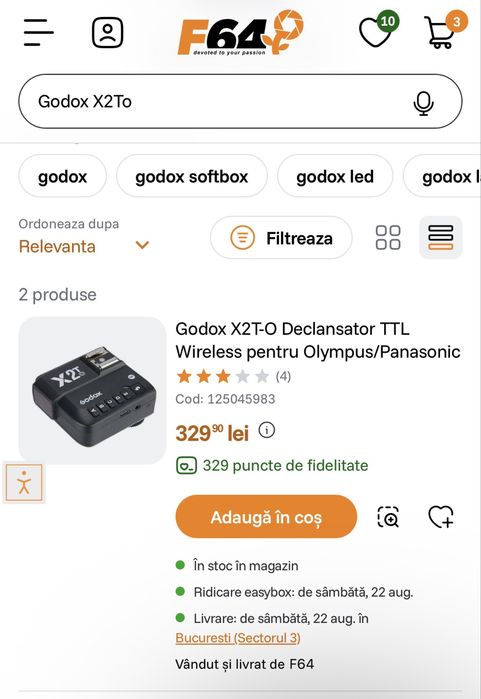 Pachet Flash Godox V350o / X2T / Adaptor Bowens - NOI !! pt Panasonic-Olympus