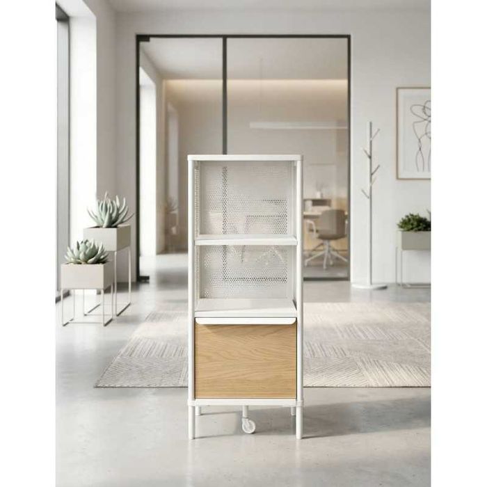 Бял офис шкаф за съхранение IKEA