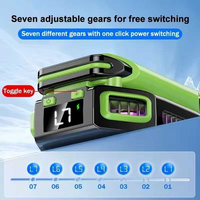 Cooler magnetic cu baterie detașabilă pentru smartphone gaming