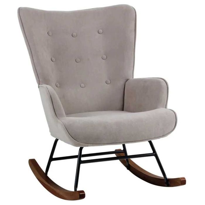 Фотьойл, ALMA, Капучино, Сив, Текстил, 67х86х92см.