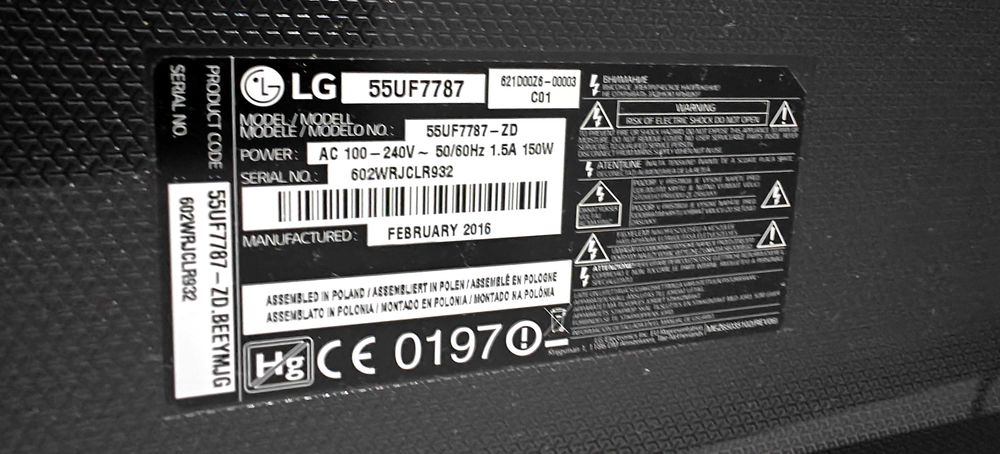 Televizor LG 4K ultra HD diagonala 139 cm
