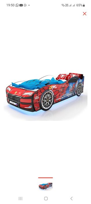 Кровать машина с матрасом б/у