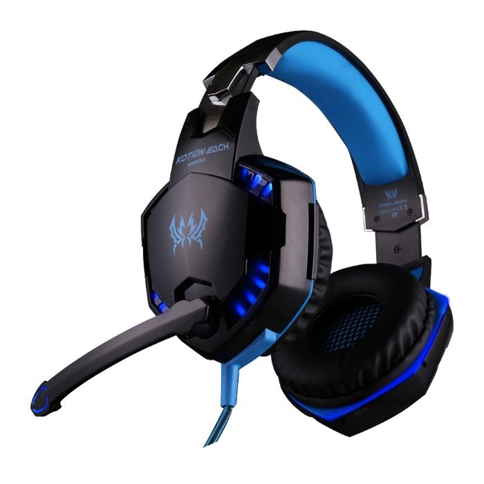 Casti PRO Gaming LED luminoase profesionale + Microfon PC PlayStation