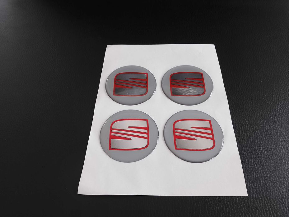 Силиконови стикери 55/60/65/70/75/90мм за тасове за капачки за джанти / за Volkswagen VW Audi Mercedes Skoda Bmw Seat Opel нови самозалепващи емблеми