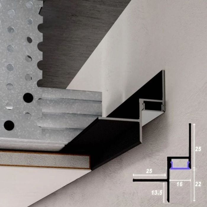 Profile Shadow Gap pentru amenajare interioara | design interior