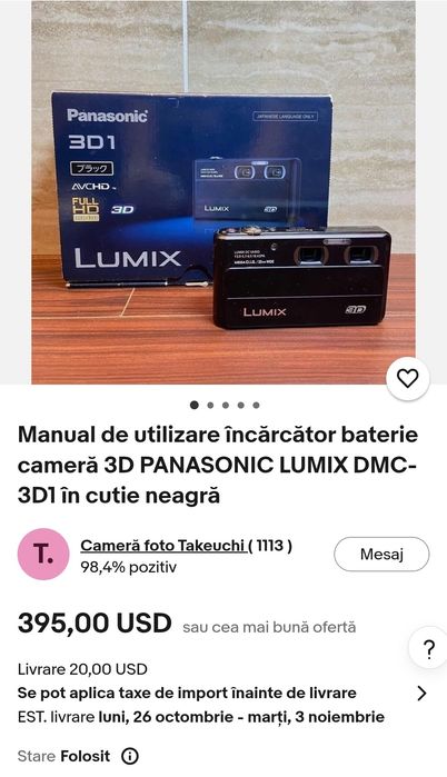 Panasonic DMC-3D1  Raritate!!!