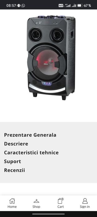 Akai boxă activa