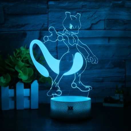 3D лампа,Star Wars,Spiderman,goku,Batman,Mewtwo,Iron Man, Mario