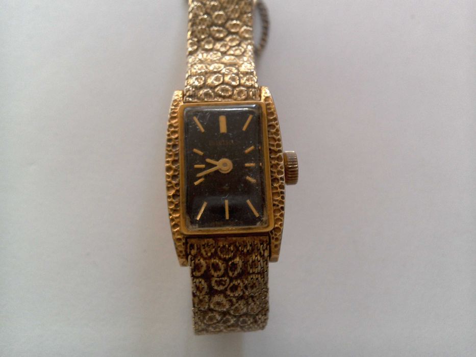 Ceas Seiko bijuterie, mecanic, carcasă/brățară placate aur