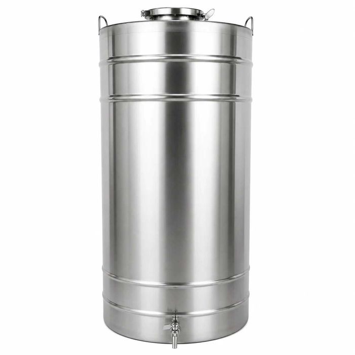 Butoi INOX 180 L cu capac clamp si garnitura, cadou robinet din INOX NOU Garantie 24 luni Livrare rapida