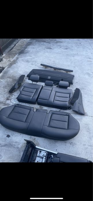 Scaune fata + bancheta + panouri Mercedes w212 facelift negru piele
