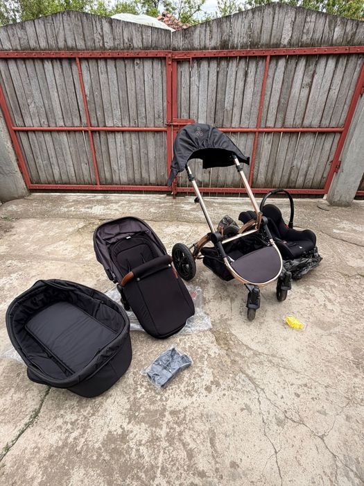 Cărucior/căruț copii 3 în 1 sport+landou+scaun auto , Ickle Bubba Stomp V4 Travel System With Isofix Base