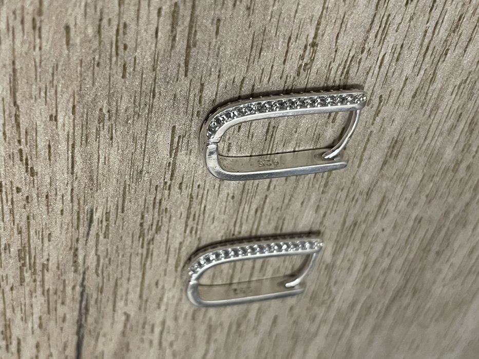 Cercei argint 925 eleganți cu zirconii – model modern