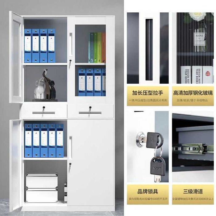 Зангламайдиган пўлатдан китоб жавони кучли металл токчалар билан