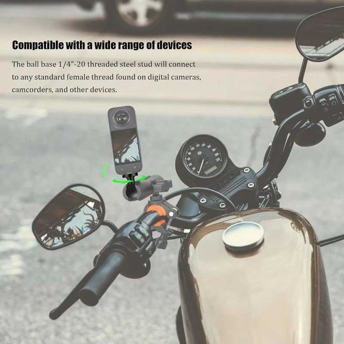 Adaptor bila - filet 1/4 Insta360 GoPro DJI compatibil RAM Mounts