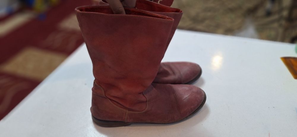 Сапоги осенние кожанные