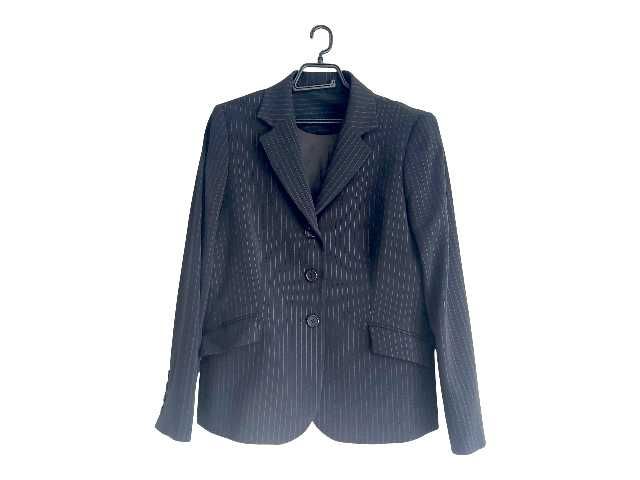 Sacou negru elegant cu dungi albastre mărimea M-L / Office casual