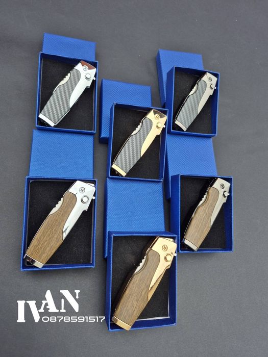 Запалка с вградено автоматично ножче (6 цвята)