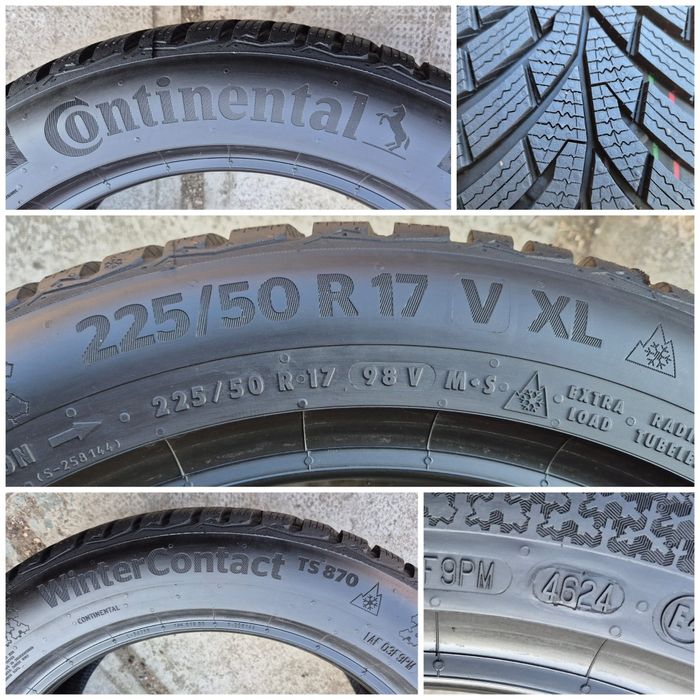 O bucată 225/50 R17 M+S iarnă - una Continental