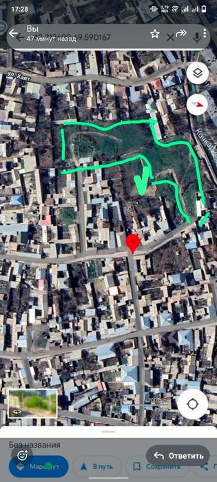 участок 9,1 сотки в перспективной зоне застройки сзади Шымкент Плаза