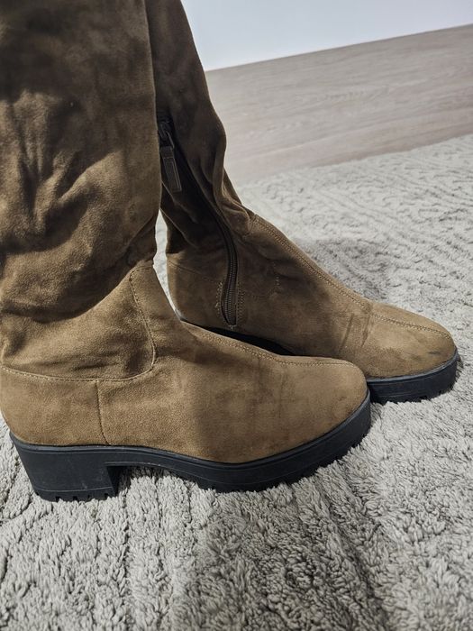 Дамски велурени боти тип чарап