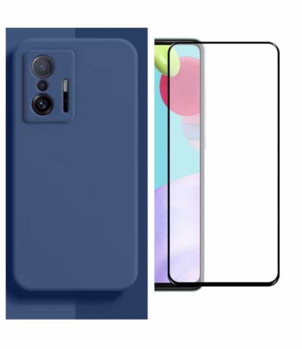 Husa Silk Alcant si Folie Sticla Xiaomi Redmi 11T 12 13C PRO LITE 14C