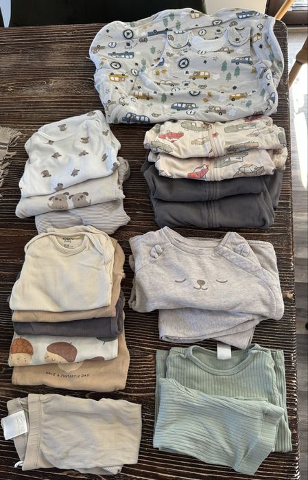 Лот бебешки дрехи 68 размер и Angel baby 1 tog 0-6