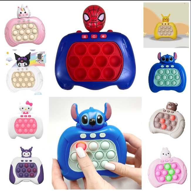 Антистрес Игра POP IT със светлини и звуци, Кити, Стич, Спайдърмен